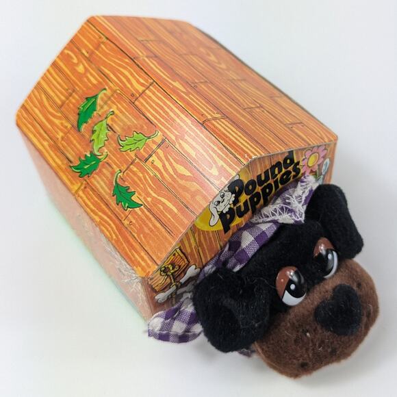 1998 Pound Puppies Plush 10/12 Mary Meyer Doghouse Puppy Dog Collectible Box - Picture 5 of 10